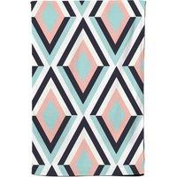 Warren Reed - Designer Zig Zag Abstract Pattern Tea Towel in Blue