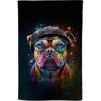 Warren Reed - Designer Staffordshire Bull Terrier Dog Splashart Tea Towel