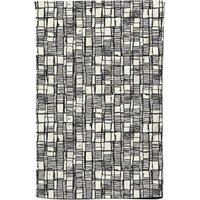 Warren Reed - Designer Irregular Sketched Block Textured Tea Towel in Grey