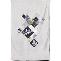 Warren Reed - Designer Abstract Botanical Tea Towel in Grey