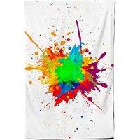 Warren Reed - Designer Paint Splash Tea Towel in Green