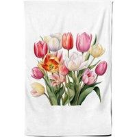 Warren Reed - Designer Spring Tuplips In Bloom Tea Towel