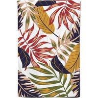 Warren Reed - Designer Hawaiian Style Jungle Leaves Tea Towel in Brown