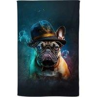 Warren Reed - Designer French Bulldog Splashart Tea Towel