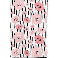 Warren Reed - Designer Pastel Pink Flowers Tea Towel