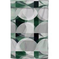 Warren Reed - Designer Geometric Grey Green Tea Towel