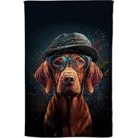 Warren Reed - Designer Hungarian Vizsla Dog Splashart Tea Towel