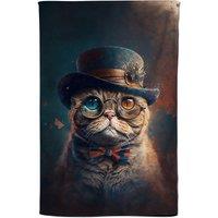 Warren Reed - Designer Scottish Fold Cat Splashart Tea Towel