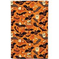 Warren Reed - Designer Candy-Filled Treat Bags & Bats Tea Towel in Orange