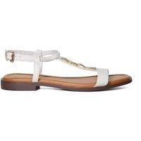 Dune London Women's 'Lottys' Leather Sandals in White | Size: 3