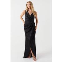 Ruched Waist Detail Satin Bridesmaid Dress