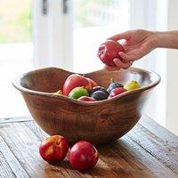 Paper High Natural Mango Wood Fruit Bowl