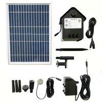 Primrose 800LPH Solar Powered Water Pump Kit with Lights in Black