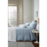 Murmur 'Hush' Cotton Percale Duvet Cover in Blue | Size: Super King