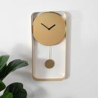 Native Home & Lifestyle Modern Gold Metal Wall Clock | Size: 1 Pack