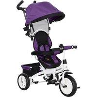 HOMCOM 6 in 1 Kids Trike Push Bike w/ Push Handle, Canopy for 1-5 Years in Purple