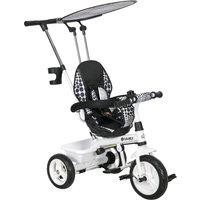HOMCOM 6 in 1 Tricycle for Kids with Push Handle, Removable Canopy in White