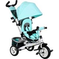 HOMCOM Girl's 6 in 1 Kids Trike Push Bike w/ Push Handle, Canopy for 1-5 Years in Green