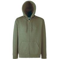 Fruit of the Loom Men's Hooded Sweatshirt in Olive | Size: 2XL