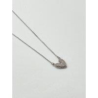 SVNX Women's Diamante Heart Pendant Necklace in silver