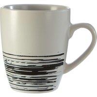 Orsina Middag Set Of 4 White & Bark Effect Mugs