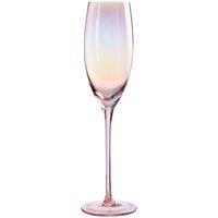 Orsina Practical Set Of 4 Champagne Glasses, Elegant Champagne Glasses, Durable Drink Glasses, Sleek Long Glasses in Pink