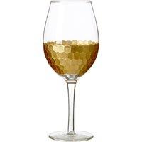 Orsina Modern Set of 4 Large Wine Glasses, 4-Piece Large Red Wine Goblets, Durable Stemwares For Home or Event Use in Gold