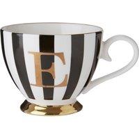 Orsina Personalized Duchess E Letter Monogram Mug, Regal Design Coffee Mug For Kitchen, Durable Mug For Breakfast in Black