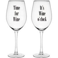 Orsina Verity Time For Wine Large Wine Glasses in Clear