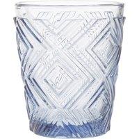 Orsina Vibrant Embossed Blue Glass Tumblers, Vintage-style Crystal Drinkware For Whiskey, Crystal Drinking Glasses
