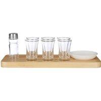 Orsina Durable Tequila Six Shot Glass Set, Stylish Shot Glasses Set, Functional Shot Glasses, Sturdy Gift Set in Natural