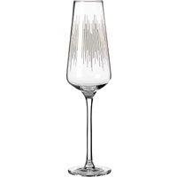 Orsina Set Of Four Deco Champagne Glasses in Clear
