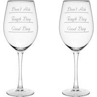 Orsina Verity Do Not Ask Large Wine Glasses in Clear