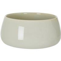 Orsina Stone-Colored Glazed Porcelain Salad Bowl, Smooth Finish Tapered Bowl, Ideal as a Mixing Bowl or Serving Bowl in White