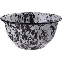 Orsina Large Metal Bowl, Stylish Black & Gold Bowl For Snacks, Nuts Or Decor, Durable Metal Construction