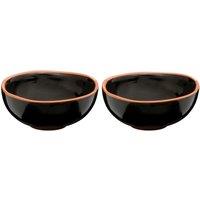 Orsina Set Of Two Calisto Glazed Mini Bowls in Black