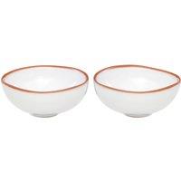 Orsina Set Of Two Calisto Glazed Mini Bowls in White