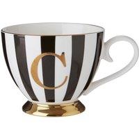 Orsina Regal Design Duchess C Letter Monogram Mug, Personalized Coffee Mug For Kitchen, Durable Mug For Breakfast in Black