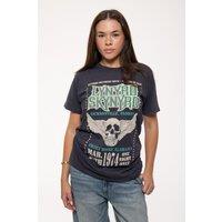 Lynyrd Skynyrd Winged Skull Pigment Dye Wash Vintage T-Shirt in Black | Size: Small