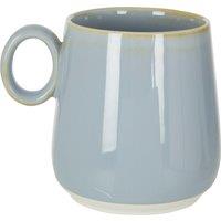 Orsina Luxe Glazed Finish Blue Mug, Porcelain Coffee Cup With Tapered Design, Modern Ceramic Mug For Home & Office