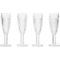 Orsina Set of 4 Chamapgne Glasses, Premium Chamapgne Flutes Set, 160ml Clear Glass Champagne Crystal Glasses