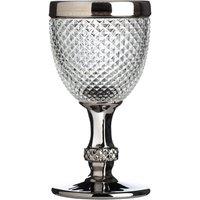 Orsina Elegant Diamond Finish Wine Glass, Textured Diamond Design Wine Glass For Parties, Durable Drink Glass in Clear