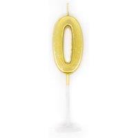 Gold 0 Number Candle Birthday Anniversary Party Cake Decorations Topper