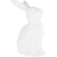 Orsina White Ceramic Rabbit Night Light, Decorative Animal Lamp For Kids' Nursery, Soft Ambient Bedside Glow Lamp