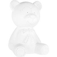 Orsina Kids Bear Night Light, Cute Sitting Bear Design In Soft Ceramic Finish, Gentle Glow To Soothe Children in White