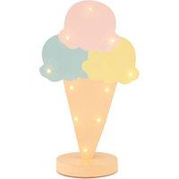 Orsina Ice Cream LED Light, Pastel-Coloured Kids Night Light, Bedroom Lamp With 10 LEDs, Fun Ice Cream Cone Design in Beige