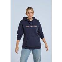 Animal Women's Maya Hoodie Sweatshirt Gym Training Cotton Pullover in Navy | Size: 6