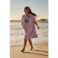 'Anna' Adjustable Hood Short Sleeve Cotton Towelling Poncho