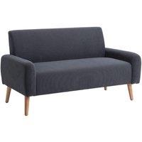 2-Seat Grey Corduroy Loveseat Sofa