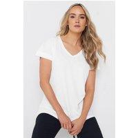 Long Tall Sally Women's Tall Premium V-Neck Modal T-Shirt in White | Size: 10